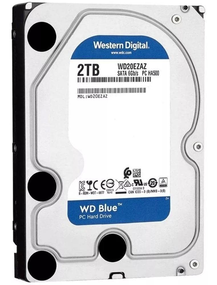 Western Digital 2Tb Wd Blue Pc Internal Hard Drive Hdd - 5400 Rpm, Sata 6 Gb/S, 256 Mb Cache, 3.5 - Wd20Ezaz