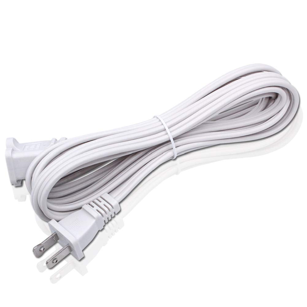 2 Prong Extension Power Cord 10Ft