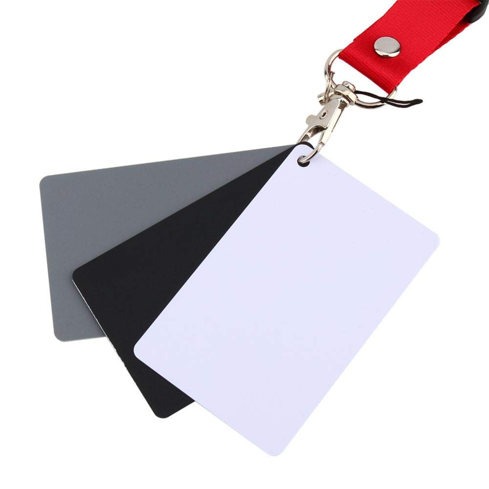 3 In 1 18% Digital Photography Exposure Color Balance Card Set Gray/White/Black For Digital And Film Photography