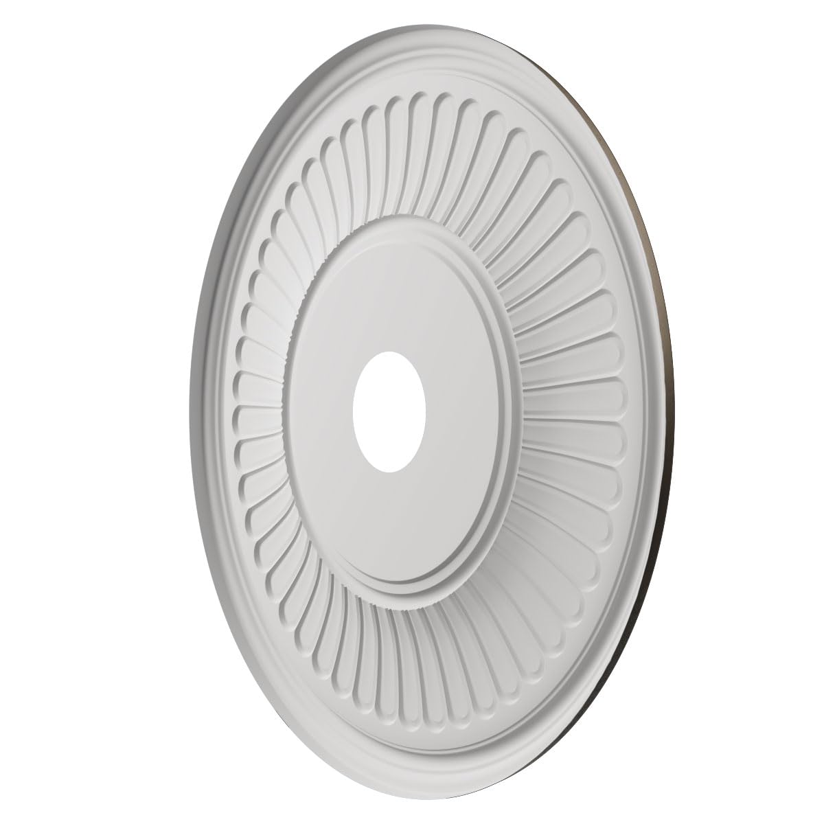 22Od X 3 1/2Id X 1P Berkshire Thermoformed Pvc Ceiling Medallion (Fits Canopies Up To 10 1/8), Metallic Black Night