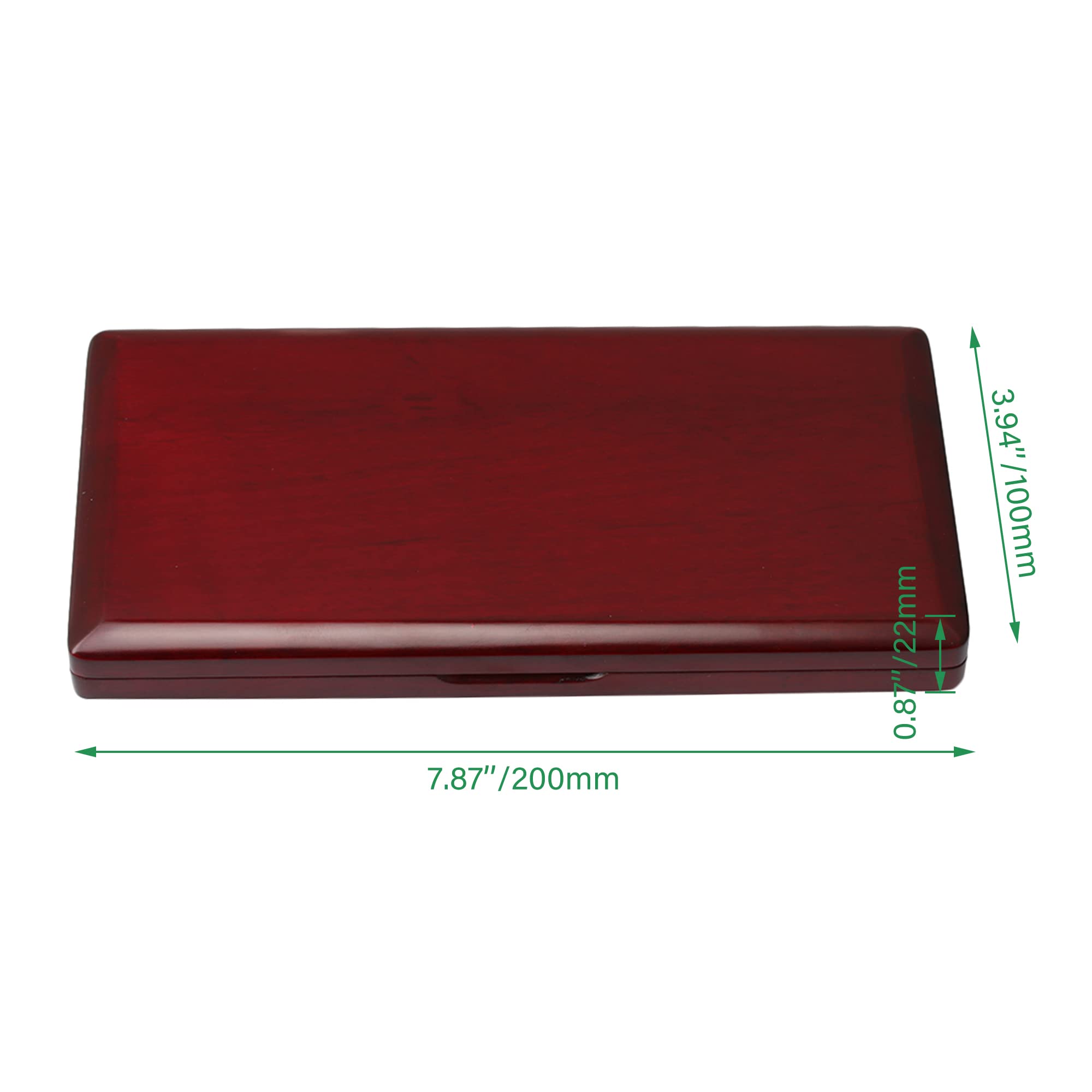 Mxfans Elegant Handmade Wooden Bassoon Reed Box For 9 Reeds Red Wood Color