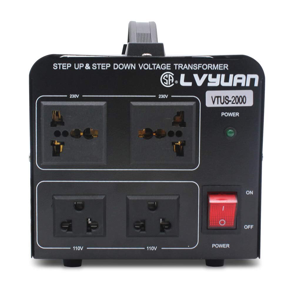Cantonape Voltage Transformer Converter 2000 Watt Step Up/Down Convert from 110-120 Volt to 220-240 Volt and from 220-240 Volt t