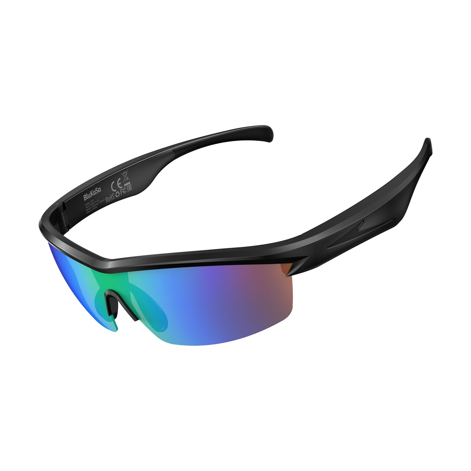Bluetooth Audio Smart Glasses for Cycling Running Driving | Polarized Sports Sunglasses with Open-Ear Speakers, Hands-Free Calls