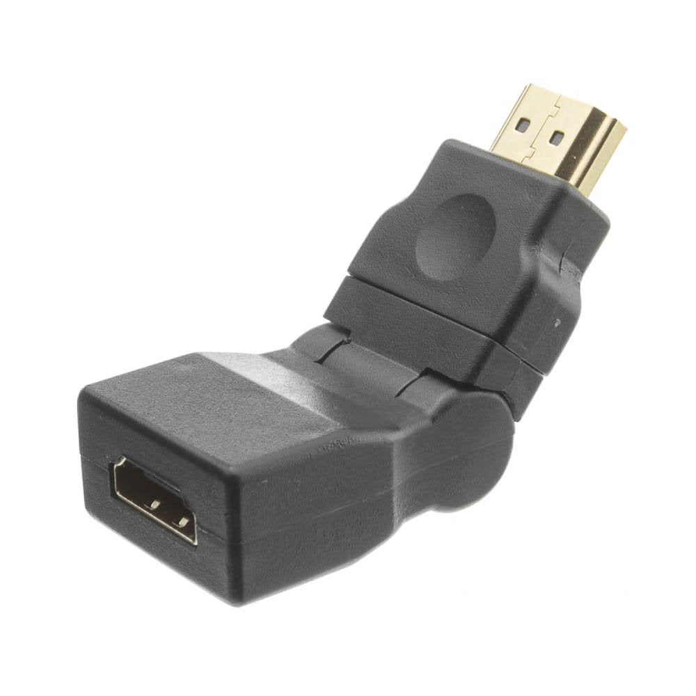 CableWholesale HDMI High Speed Swivel Adapter, HDMI Type-A Male to HDMI Type-A Female, Rotates 360 Degrees, Tilts 180 Degrees, 4