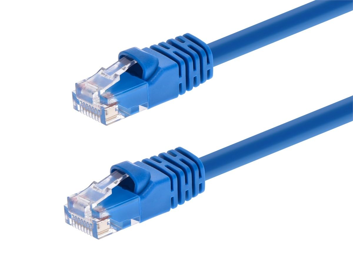 Monoprice 100Ft 24Awg Cat6 550Mhz Utp Ethernet Bare Copper Network Cable   Blue