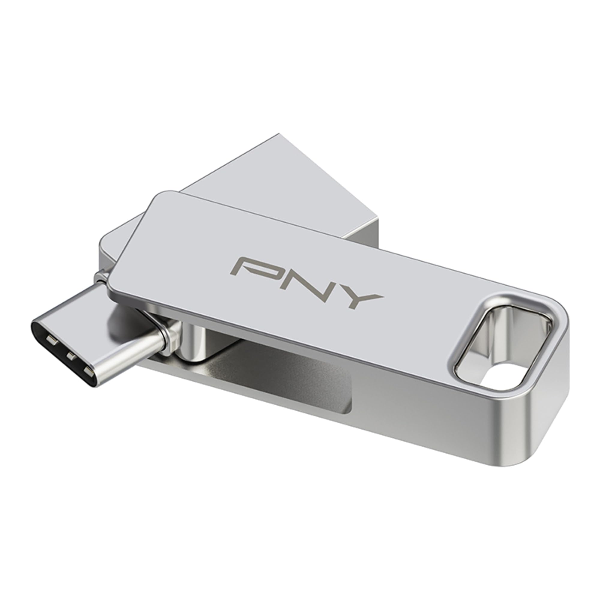 PNY 128GB DUO LINK USB 3.2 TypeC Dual Flash Drive for Android Devices and Computers  External Mobile Storage for Photos, Video