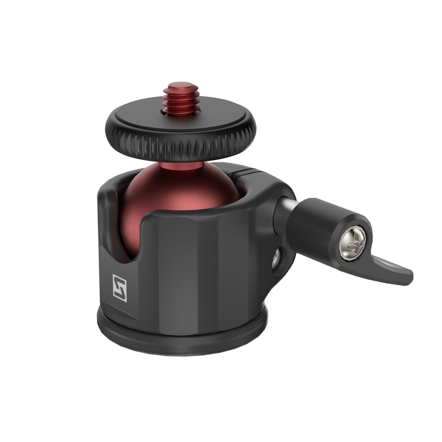 Sioti Mini Ball Head Mount, Mini Tripod Head Mount, Compatible With Microphone/Cellphone/Action Camera/Flash/Lcd