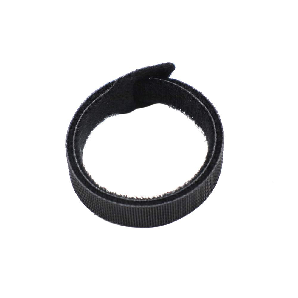 Eowpower 50 Pieces Black 12 Inches X 1/2 Inch Reusable Cable Ties Microfiber Cloth Hook And Loop Cable Straps Network Wire Manag