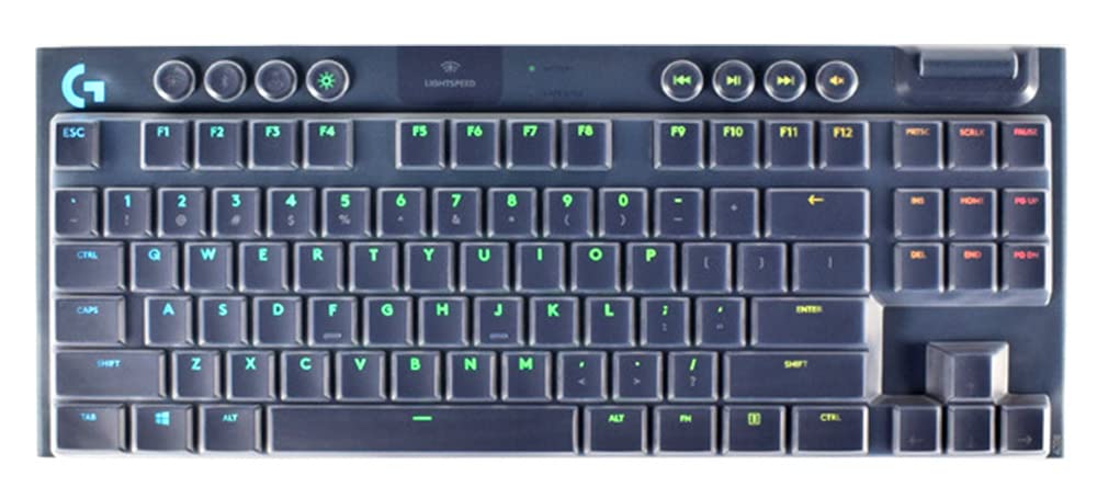 Dust Proof Silicone Keyboard Skin Cover Compatible For Logitech G915 Tkl Tenkeyless Lightspeed Wireless Rgb Mechanical Gaming Ke