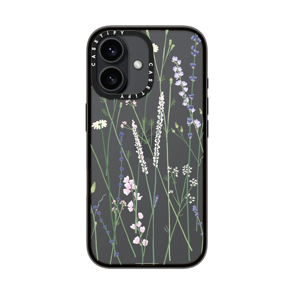 Casetify Compact Case For Iphone 16 [Lightweight / 4 Ft. 2X Military Grade Drop Protection/Slim]   Gigi Garden Florals   Clear B