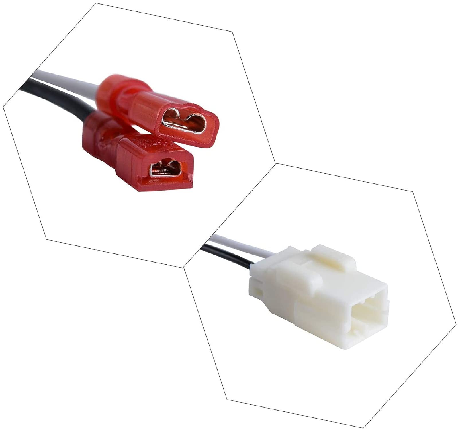 Qttech 72 6514 4 Pack Wire Cable Wiring Harness For Jeep Chrysler Dodge Vehicles Speakers Adapter Connector Adaptor Plug