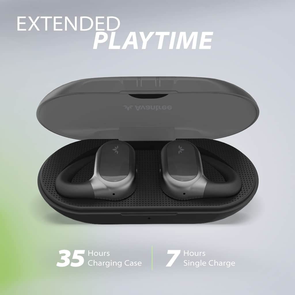 Avantree Breeze   Open Ear Bluetooth 5.2 Earbuds With Surroundings Awareness, Clear Voices, And Comfortable Over Ear Hooks, Wire