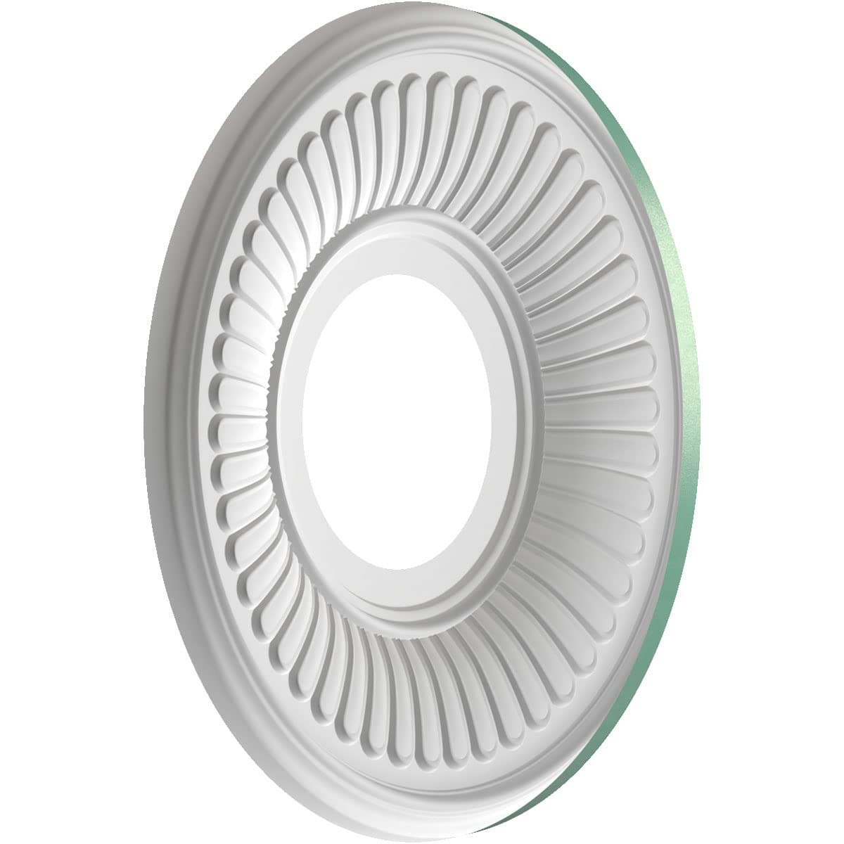 Ekena Millwork Cmp10Befsm Berkshire Thermoformed Pvc Ceiling Medallion (Fits Canopies Up To 4 1/2), 10Od X 3 1/2Id X 3/4P, Unive