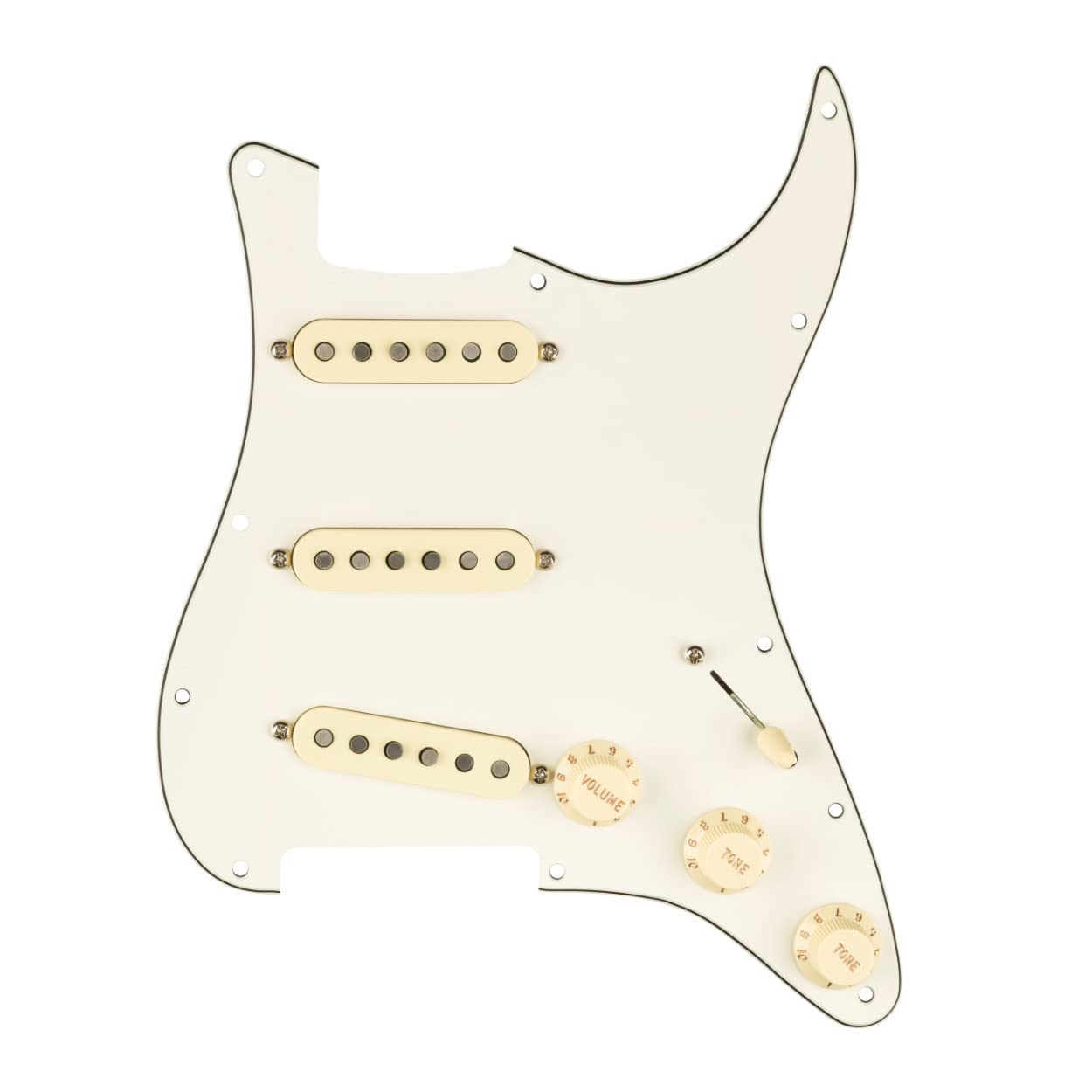 Fender Fat 50S Prewired Stratocaster Pickguard - 3-Ply White