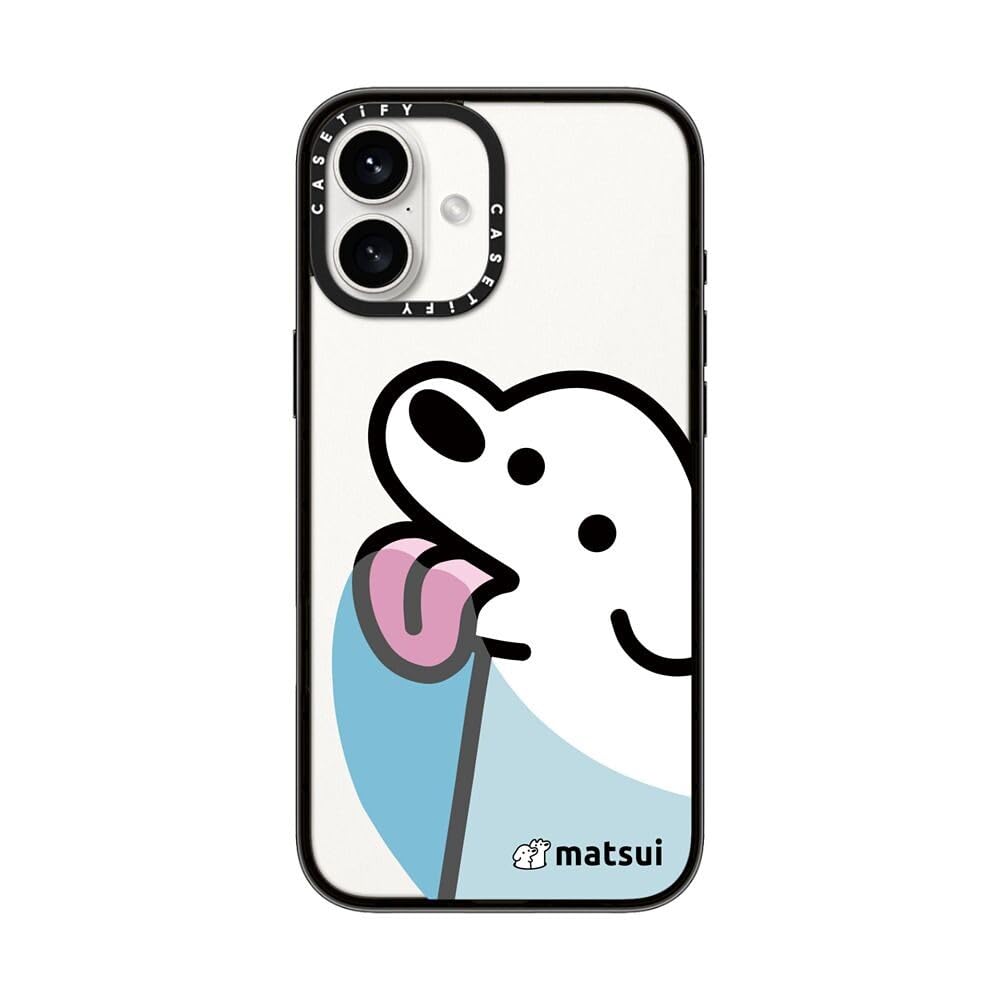 Casetify Compact Case For Iphone 16 Plus [Lightweight / 4 Ft. 2X Military Grade Drop Protection/Slim]   Lick   Clear Black