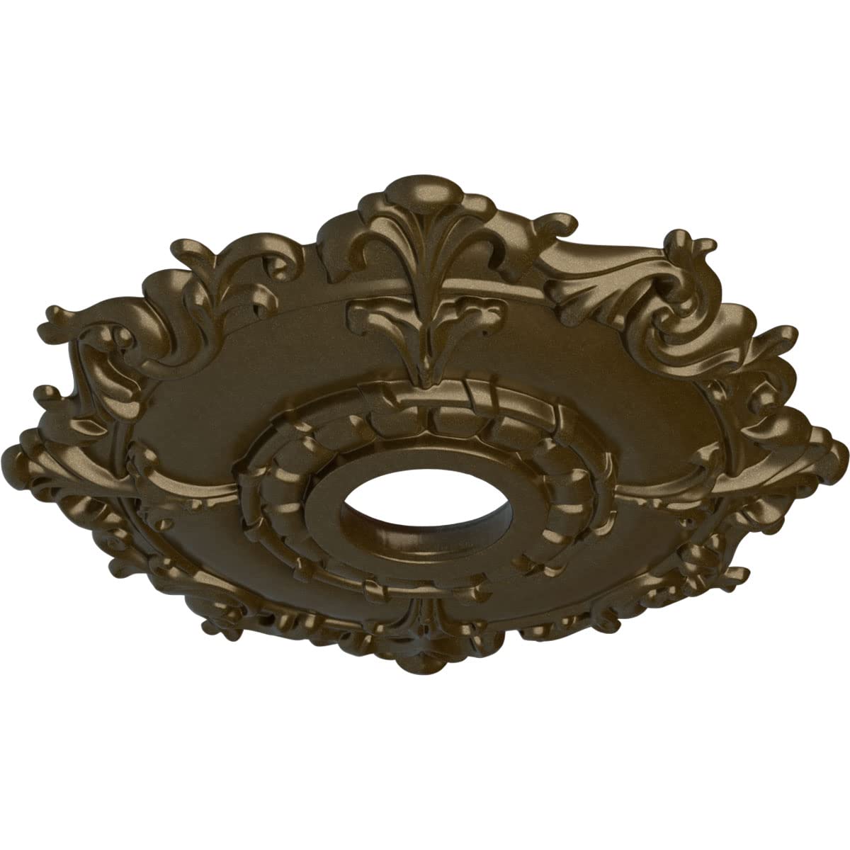 Ekena Millwork Cm18Rlbrs Riley Ceiling Medallion, Brass