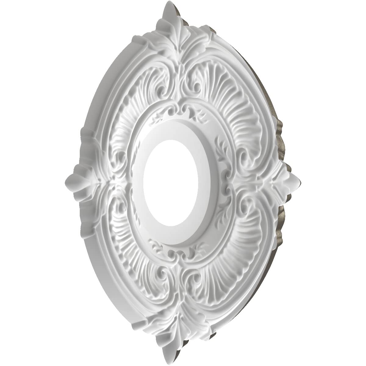 Ekena Millwork Cmp13Atdst Attica Thermoformed Pvc Ceiling Medallion (Fits Canopies Up To 5), 13Od X 3 1/2Id X 3/4P, Universal Ag