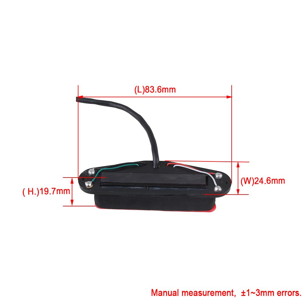 Yibuy Red Dual Rail Humbucker Neck Pickups For Electric Guitar Replacement Parts