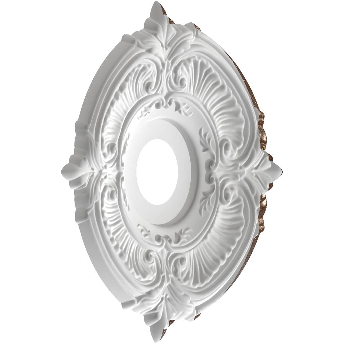 Ekena Millwork Cmp16Atamb Attica Thermoformed Pvc Ceiling Medallion (Fits Canopies Up To 5 5/8), 16Od X 3 1/2Id X 1P, Textured M