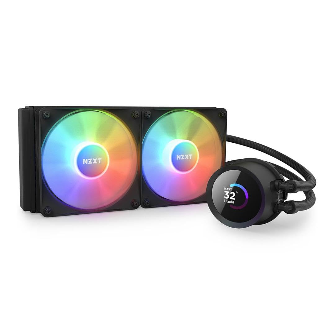 NZXT Kraken 240 RGB - RL-KR240-B1-240mm AIO CPU Liquid Cooler - Customizable 1.54 Square LCD Display for Images, Performance Met