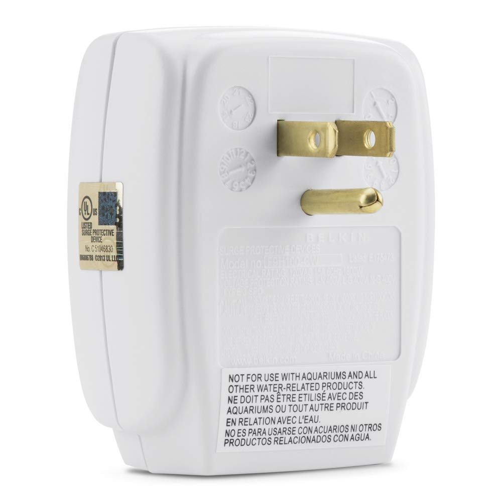 Belkin 1 Outlet SurgeCube Portable Wall Tap with Ground & Protected Light Indicators   For Home, Office, Travel