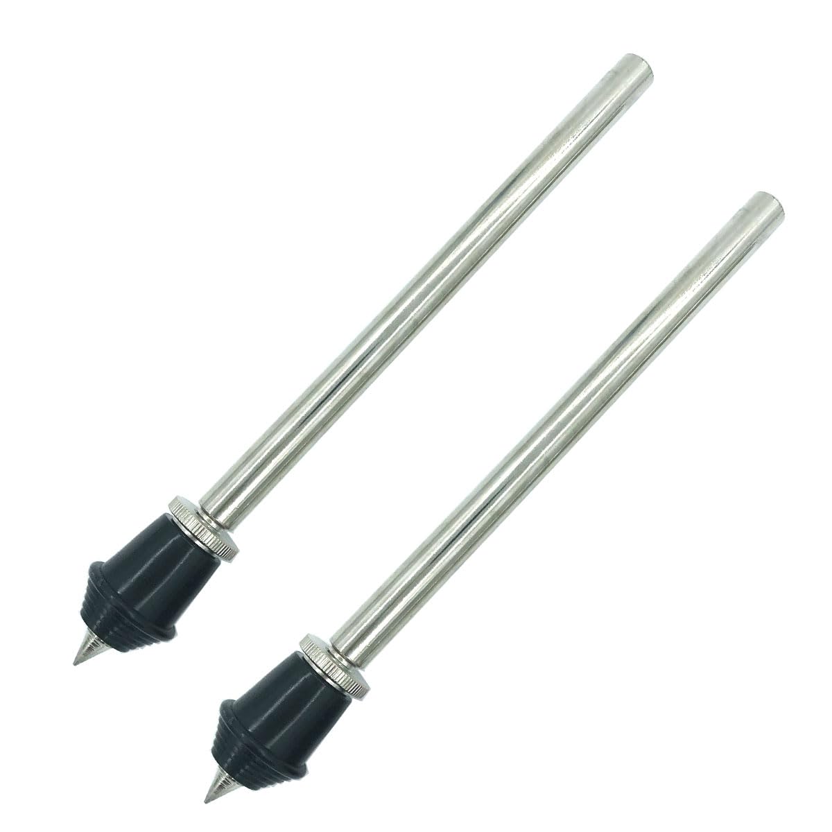 TUOREN 1 Pair Bass Drum Spurs Legs Vintage Metal Straight Floor Tom Legs 9.05inch Kick Drum Legs for Percussion Drum Set Accesso