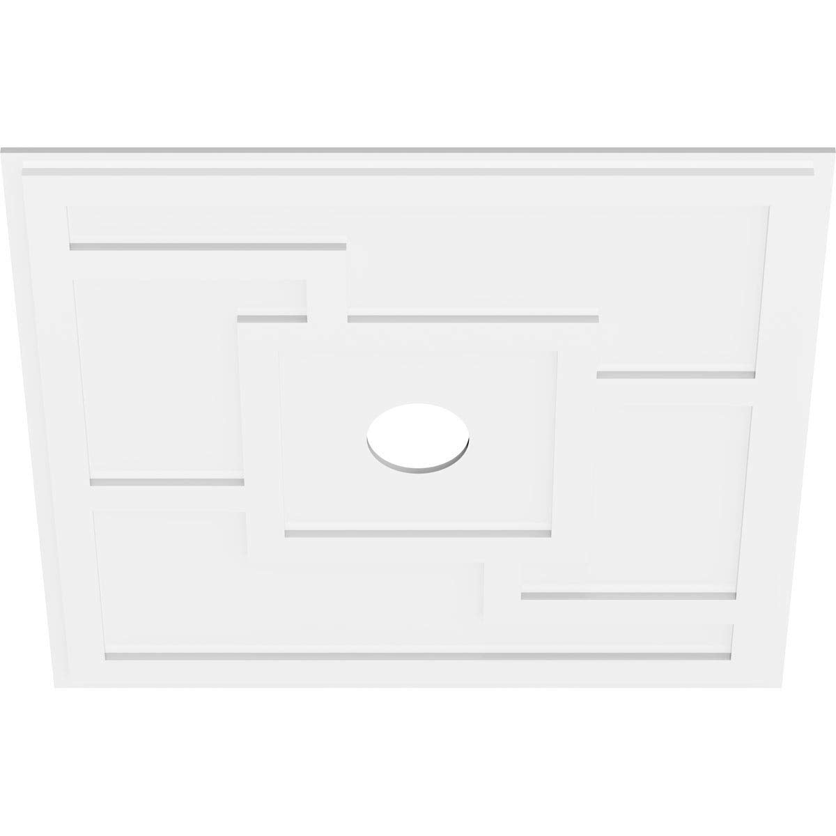 Ekena Millwork Cmp38Kx 05000 Knox Architectural Grade Pvc Contemporary Urethane Ceiling Medallions 38''Od X 5''Id X 13 1/4''C X