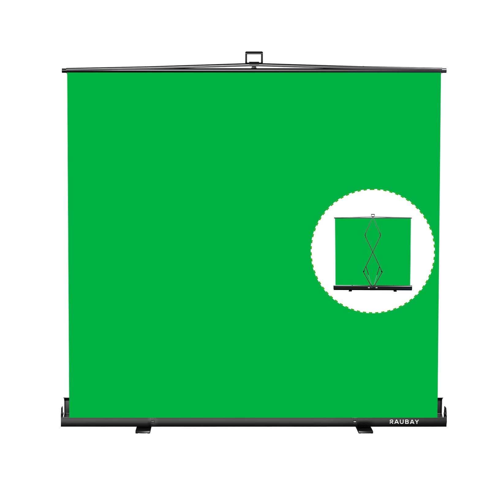 ?Wider Style? Raubay 78.7 X 78.7In Large Collapsible Green Screen Backdrop Portable Retractable Chroma Key Panel Photo Backgroun