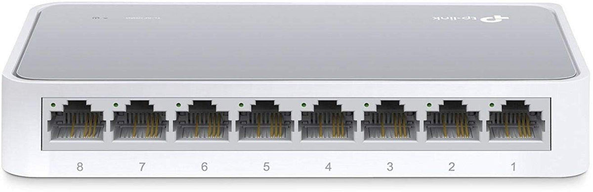 Tp Link 8 Port 10/100Mbps Fast Ethernet Switch , Desktop Ethernet Splitter , Ethernet Hub , Plug And Play , Fanless Quiet , Desk