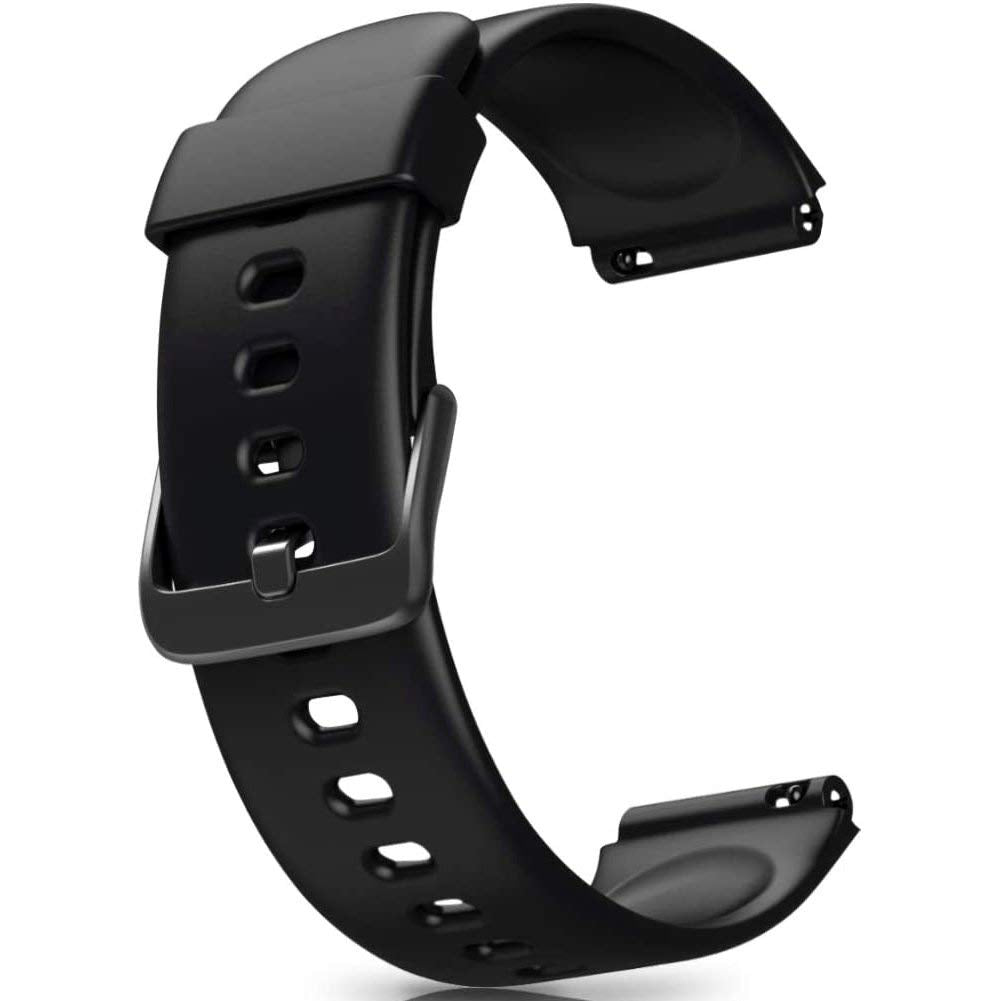 Zururu Soft Silicone Smart Watch Replacement Bands Straps 19Mm For Veryfitpro Id205L, Id205S, Id205U, Id205 Fitness Watch Black