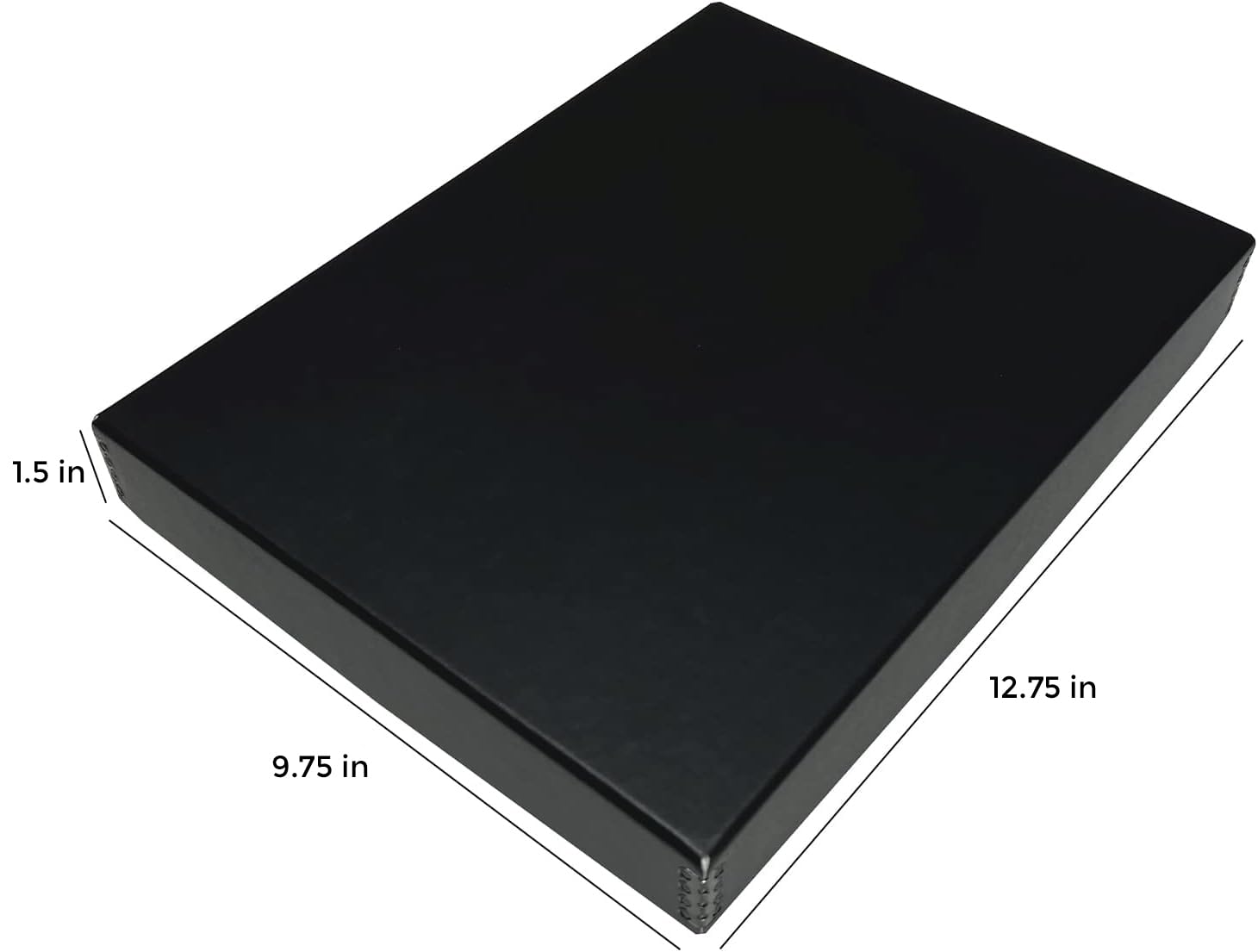 Lineco Museum Archival Storage Box, 9.75X12.75X1.5 In. Drop Front Design. Acid Free With Metal Edge. Organize Photos, Pictures, Prints, Documents, Crafts, Diy. Black, 2 Pack