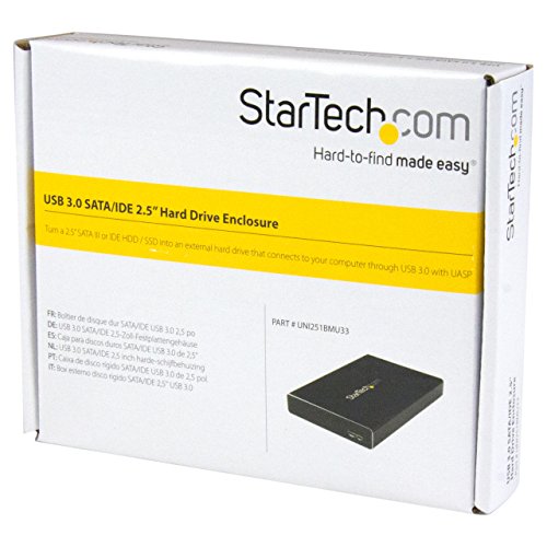 Startech.Com 2.5'' Ide Hard Drive Enclosure   Supports Uasp   Aluminum   Ide And Sata   Usb 3.0 Hdd Enclosure   External Drive