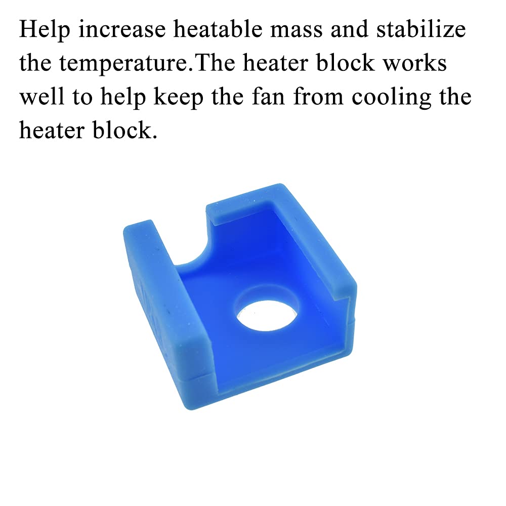 Hahiyo 3D Printer Silicone Sock Cover Help Heat Stabilize Cooling Hold Secure Easy Clean Replace For Mk7/8/9 Hotend Extruder Cre