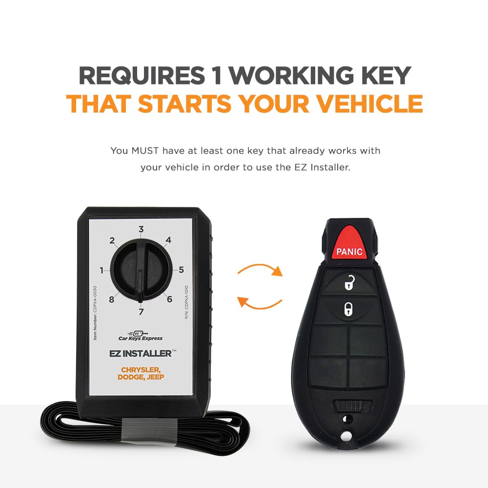 Simple Key, Key Fob And Key Programmer With Interchangeable 3 & 4 Button Keypads, Key Replacement Kit, Simple Key Programmer For