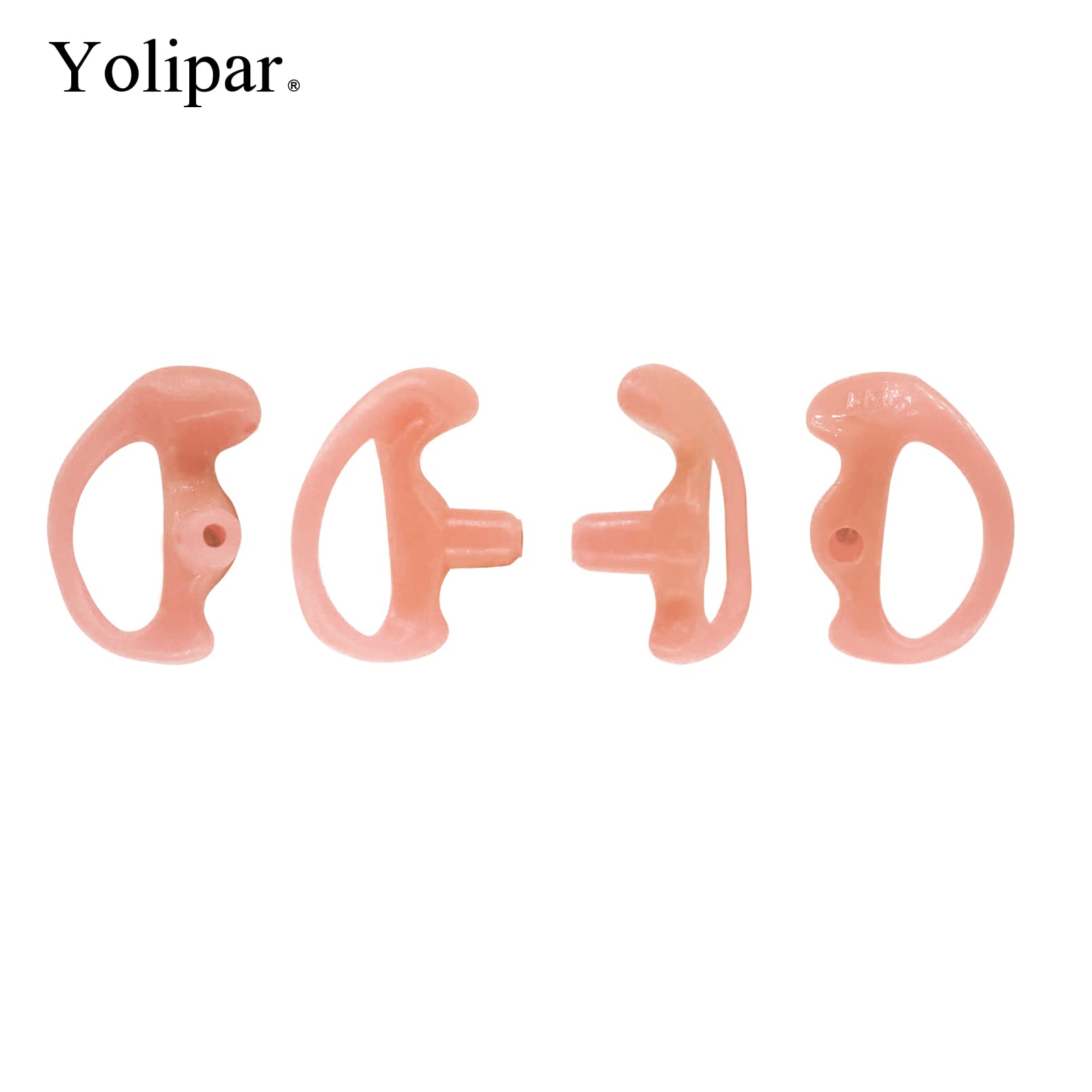 Yolipar Replacement Soft Silicone Eardud Earmold For Walkie Talkie Audio Kit Air Acoustic Tube Earpiece Headset (Flesh, Small(2