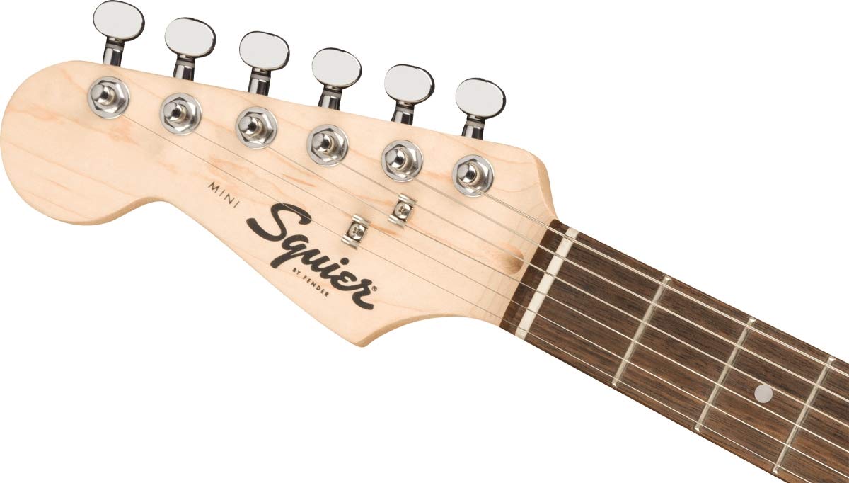 Squier Mini Stratocaster Electric Guitar, With 2-Year Warranty, Black, Laurel Fingerboard, Left-Handed