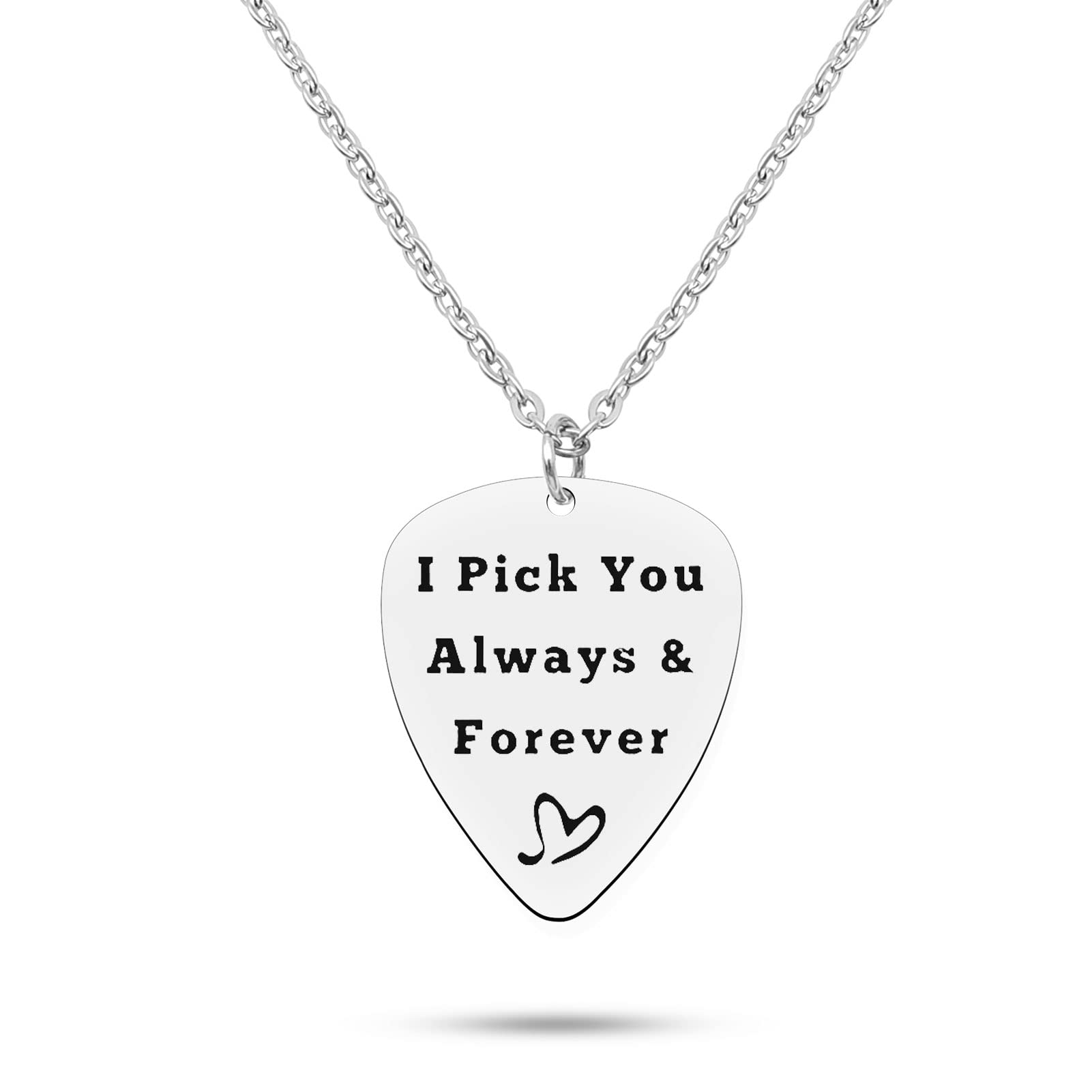 Guitar Pick Necklace Gift Guitar Player Gift Guitar Pick Pendant Necklace Guitar Lovers Gift Musical Gift Guitar Pick Stainless