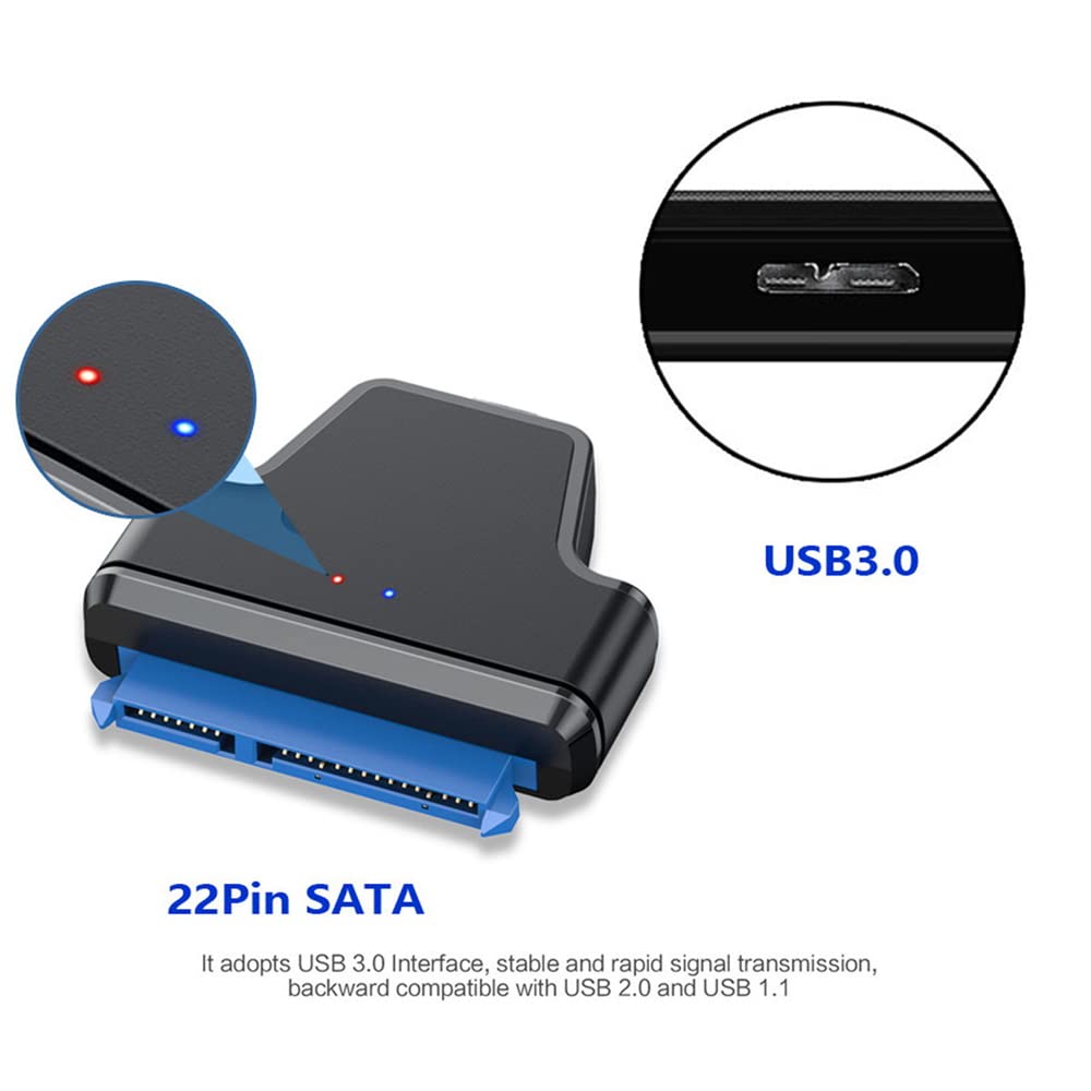 Nfhk 5Gbps Micro Usb 3.0 To Sata 22Pin 7+15 Enclosure Adapter For 2.5'' Hard Disk Drive Ssd Hdd Mass Storage Class