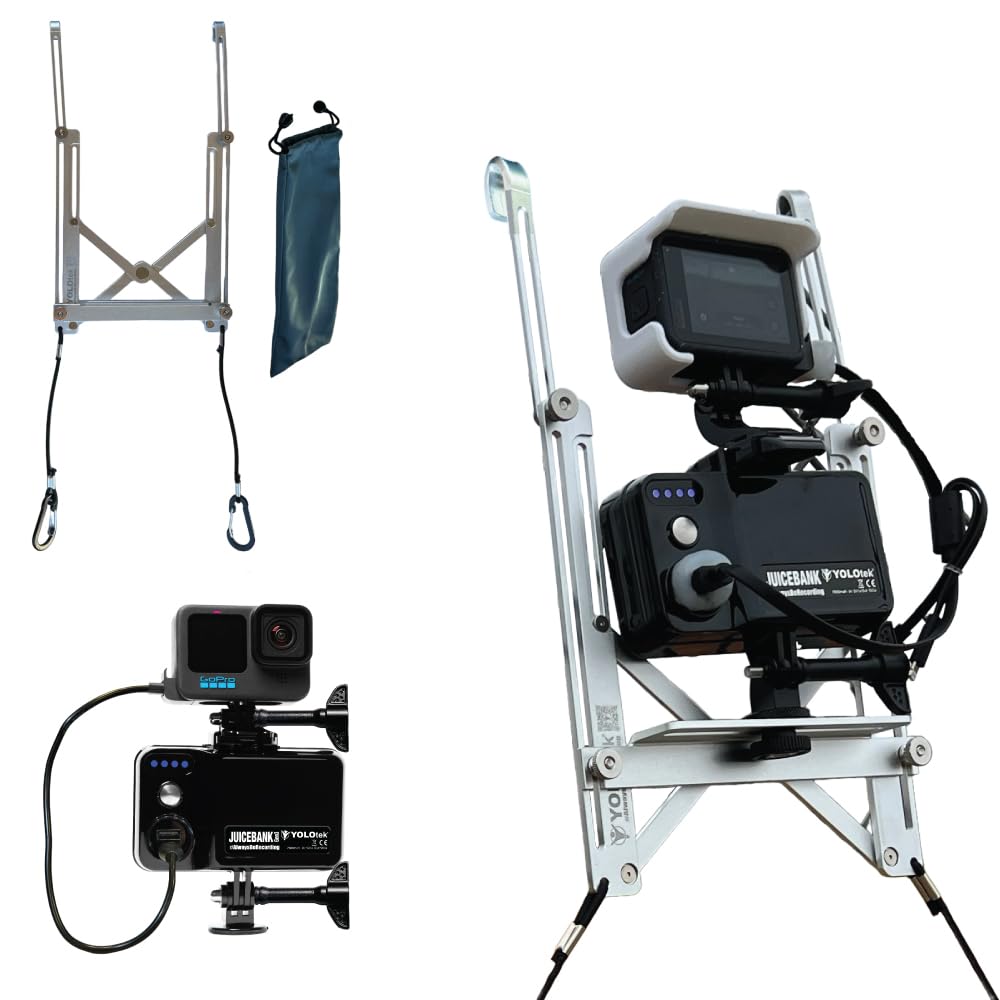 Yolotek Fence Mount + Juicebank Bundle: Baseball Fence Mount & Softball Too, 7800Mah Battery Pack For Gopro Fence Mount Gopro He