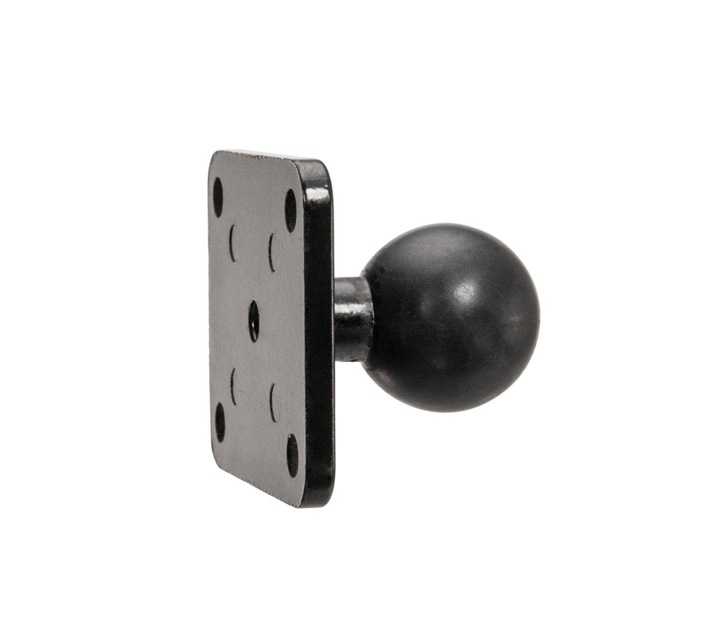 Arkon Mounts Metal 4 Hole Amps To 25Mm (1'') Rubber Ball Adapter | Permanent Mount To Flat Surfaces | Metal Construction For Dur
