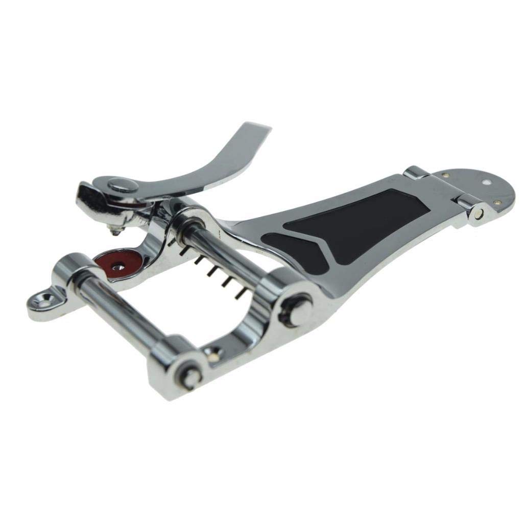 Dopro Chrome Guitar Vibrato Tremolo Bridge Tailpiece For Arch Top Jazz Les Paul Guitar