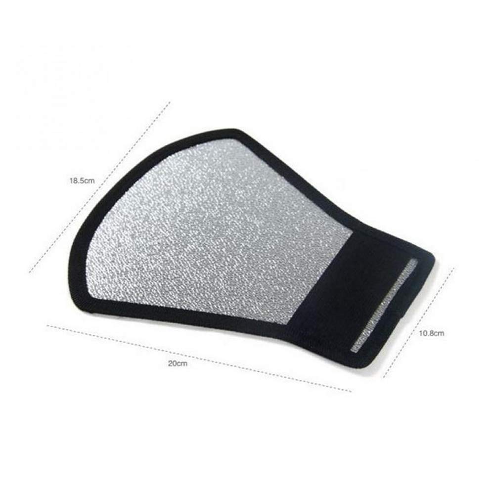 1 Piece Flash Diffuser Reflector Premium Two Sided Silver/White Bend Bounce Flash Reflector Kit With Elastic Strap