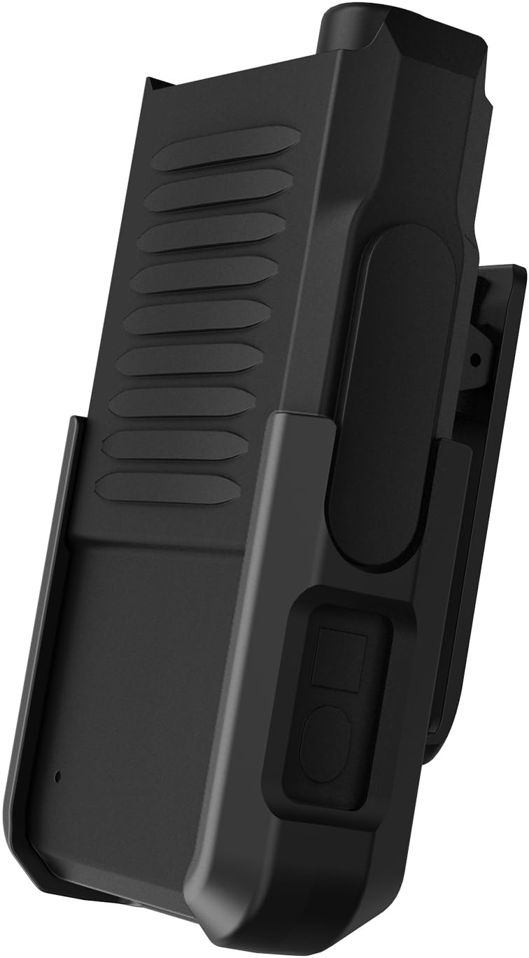 Holster For Siyata Sd7 Radio, Nakedcellphone [Rotating/Ratchet] Belt Clip Holder Case With Secure Latch - Black