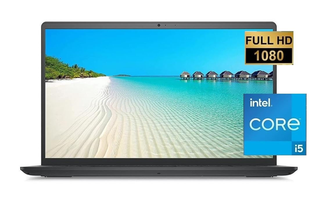 Dell 2023 Inspiron 15 Business Laptop, 15.6' 1920x1080 FHD, 12th Gen Intel i5 1235U 4.4 GHz, 8G RAM, 256GB SSD. Win 11 Home, Webcam,Bluetooth, Carbon Black