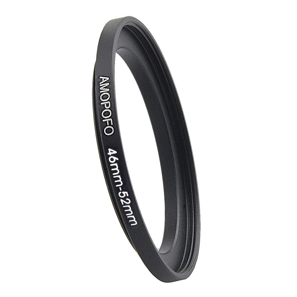 46Mm To 52Mm Metal Step Up Ring Adapter For Canon,For Nikon,Nex,Fx,Camera Lenses & Uv,Nd,Cpl Camera Filters, Made From Cnc Machined Space Aluminum With Matte Black Electroplated Finish, Ultra Slim