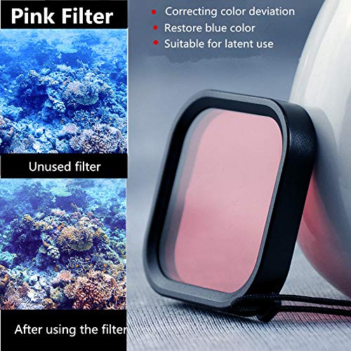 FiTSTILL Waterproof Housing Case for GoPro Hero 8 Black 60m Underwater with 3 Dive Filters