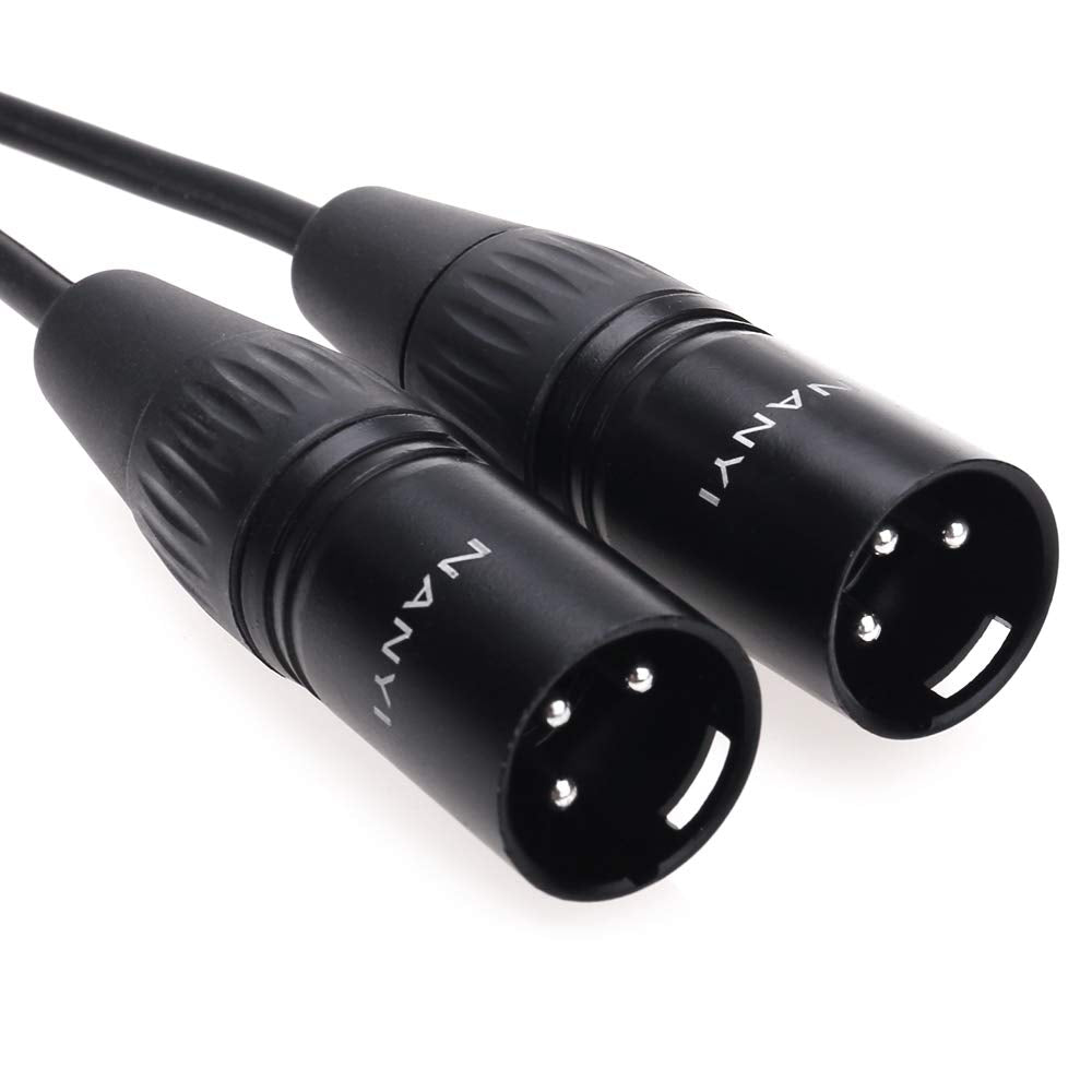 Nanyi Xlr Splitter Microphone Cable Xlr To Xlr Patch Cables 3 Pin Dual Xlr Male To Xlr Female Y Cable Adaptor Mic Cable Dmx Cabl