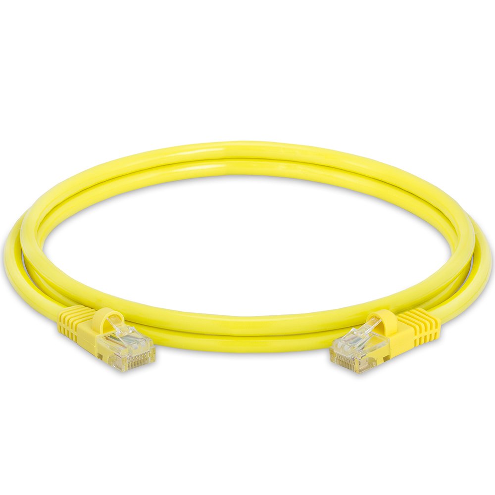 Cmple Cat5E Network Ethernet Cable   Computer Lan Cable 1Gbps   350 Mhz, Gold Plated Rj45 Connectors   5 Feet Yellow