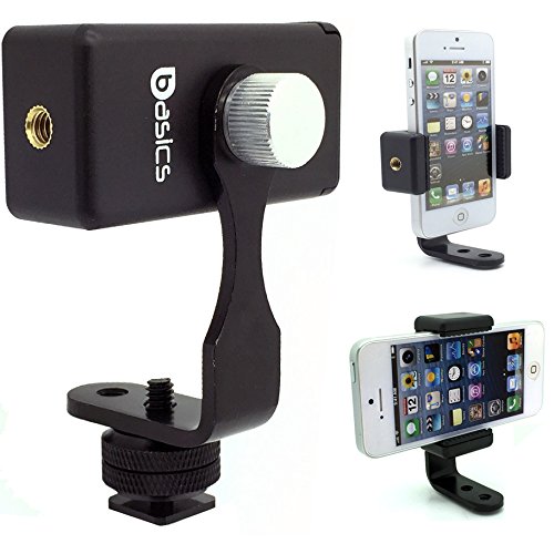 DSLR Hot Shoe Flash Camera Smartphone Live Recording Mount w/360 Rotation Thumb Screw for Apple iPhone 14 13 12 Pro MAX SE Samsu