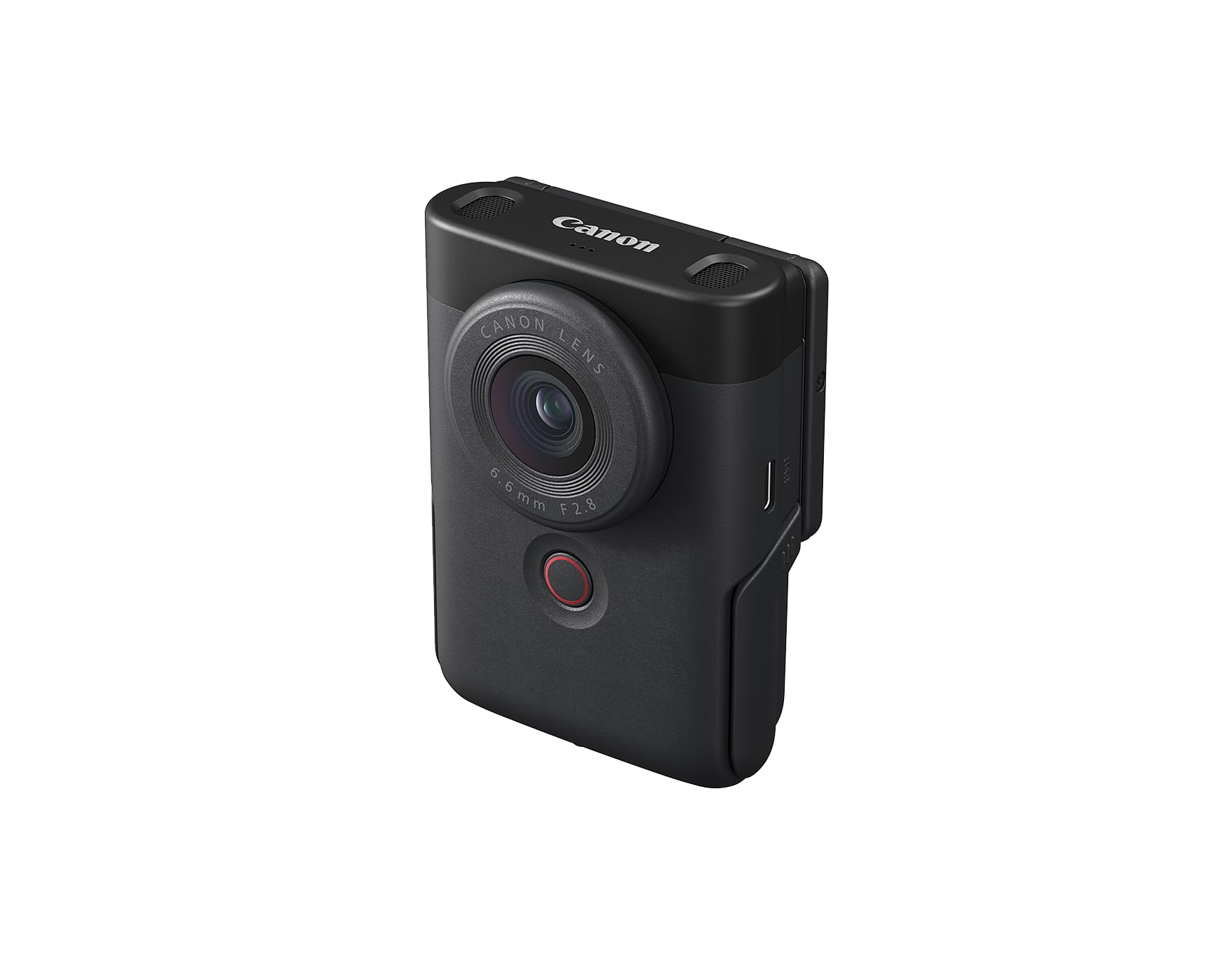 Canon PowerShot V10 Camera, Content Creator Compact Vlogging Camera, Fixed 19mm Wide Angle Lens, 4K Video, Face Detection, Built in Microphone, Live Streaming, Built in Stand, Black